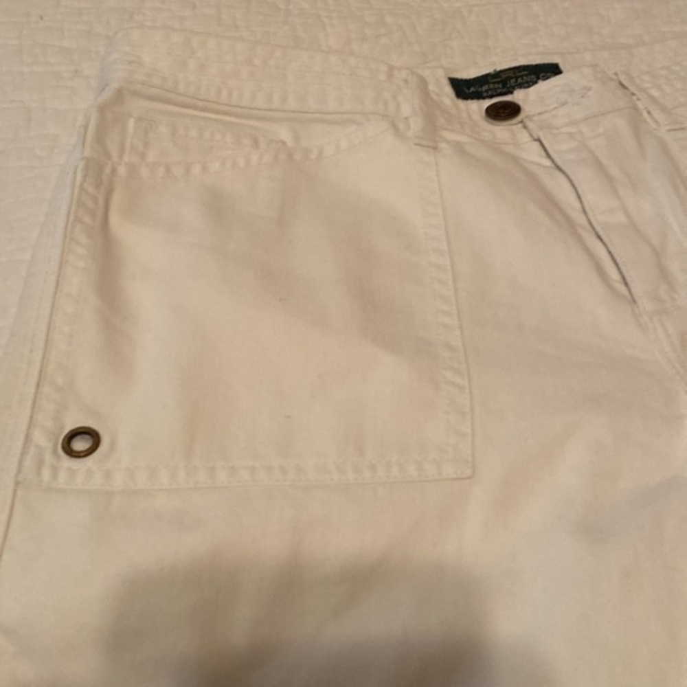 Lauren Ralph Lauren White denim shorts‎ - Picture 2 of 5